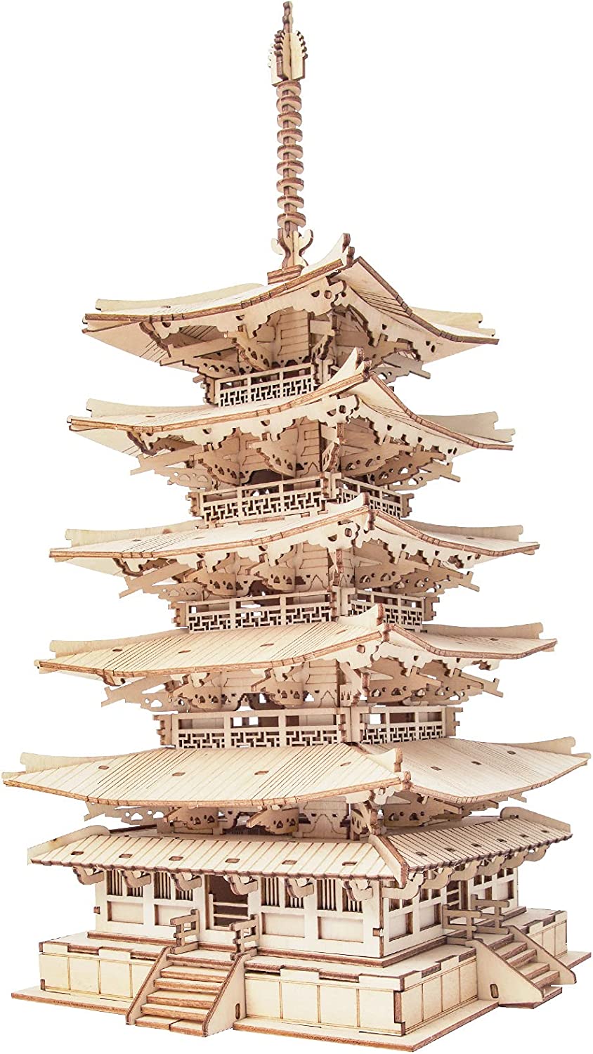 3D Wooden Puzzle Japanese Temple Building Kit - 275PCS"