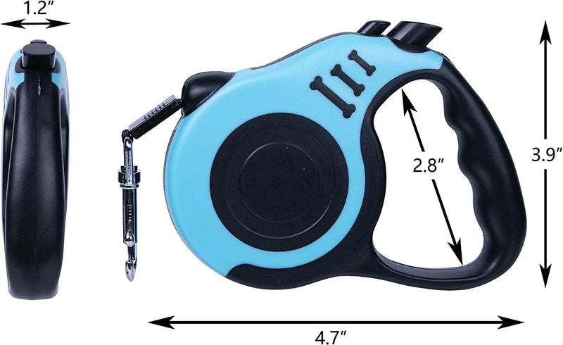 10ft Retractable pet leash, lake blue