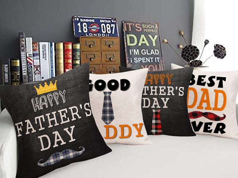 Father's Day Pillow Covers 18" x 18" 4 Pack