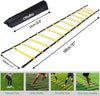 Soccer Speed Training Exercise Ladders, 15' 12 Rungs, Yellow