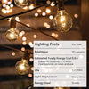 Outdoor String Lights 25ft Patio Lights with 27 G40 Bulbs