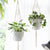 2 Macrame Plant Hangers Indoor Hanging Planter Basket Decorative (Ivory)