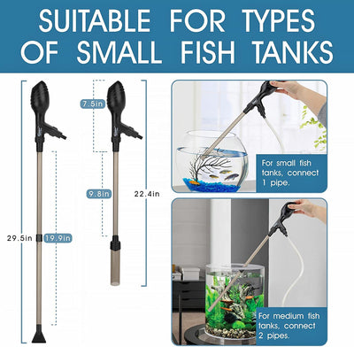 Manual gravel vacuum for aquarium, (L)