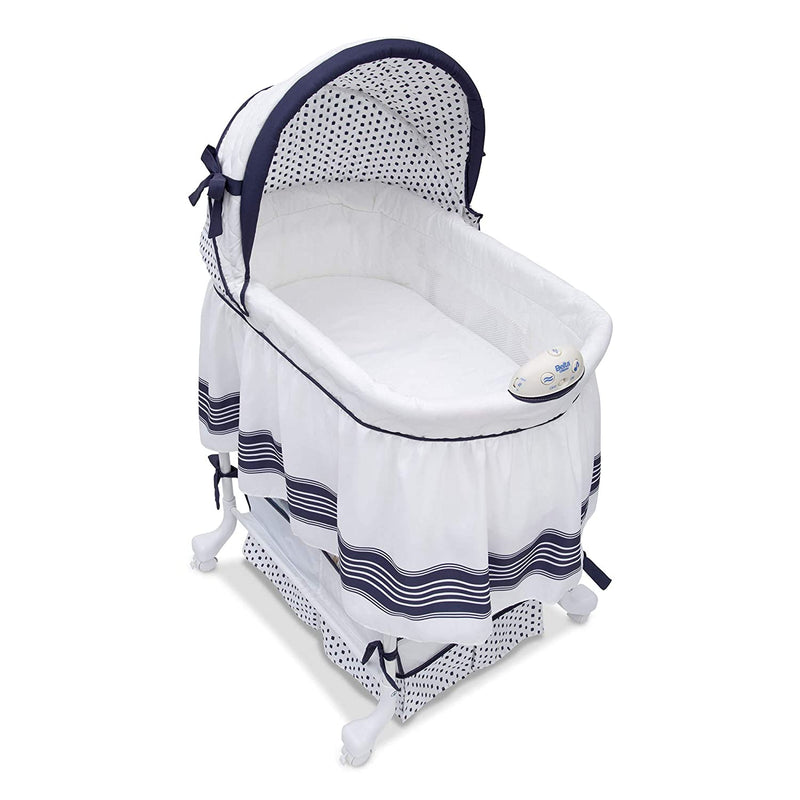 Portable Crib with Lights and Sounds (Navy Blue)