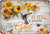 Sunflower and Hummingbirds Tin Sign Vintage Wall Decor