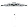 9' Patio Umbrella with Tilt Button, Color: Gray