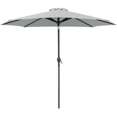 9' Patio Umbrella with Tilt Button, Color: Gray