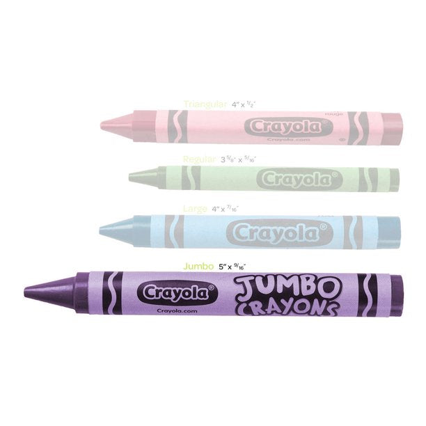 Jumbo Crayons - 16 Pack Assorted Colors - Craft & School Supplies