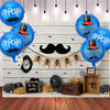 10 pieces of balloons for father's day, blue