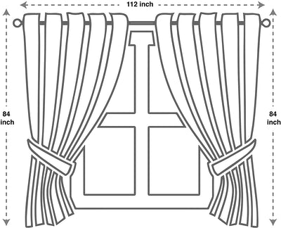 Burgundy Luxury Curtain Window Panel Set Curtain with Attached Valance and Backing Bedroom