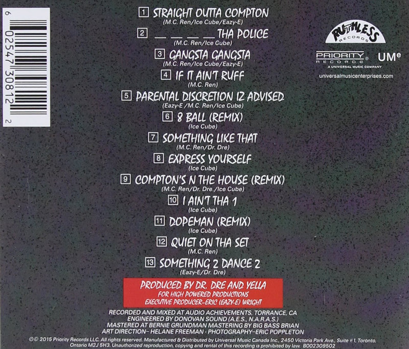 Straight Outta Compton (CD)