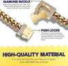 Diamond pet Gold Chain Collar,10mm,Adjustable,18"