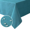 Round linen tablecloth, 54" X 80" (Color: Teal)