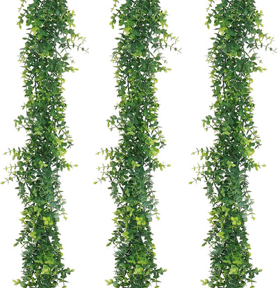 3 Pack Artificial Eucalyptus Garland, 6ft, (Gray Green)