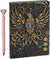 Embossed vintage leather journal notebook with pen set. Phoenix