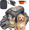 3 Sides Expandable Foldable Pet Carrier, 18"Lx 14"Hx 14"W