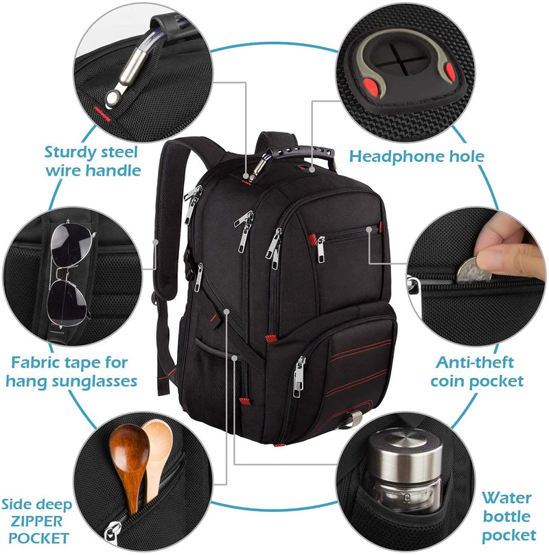 17 inch USB charging port travel backpack