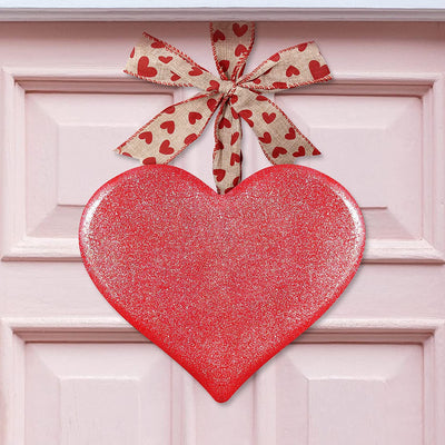 Valentine's day door sign red heart