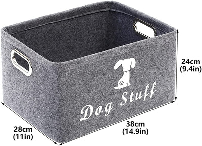 Pet Supplies Storage Basket dog stuff grey