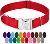 Nylon Pet Collar with Metal Buckle, Small, Red