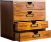 Home Office Desk Organizer with 4 Storage Drawers - Brown