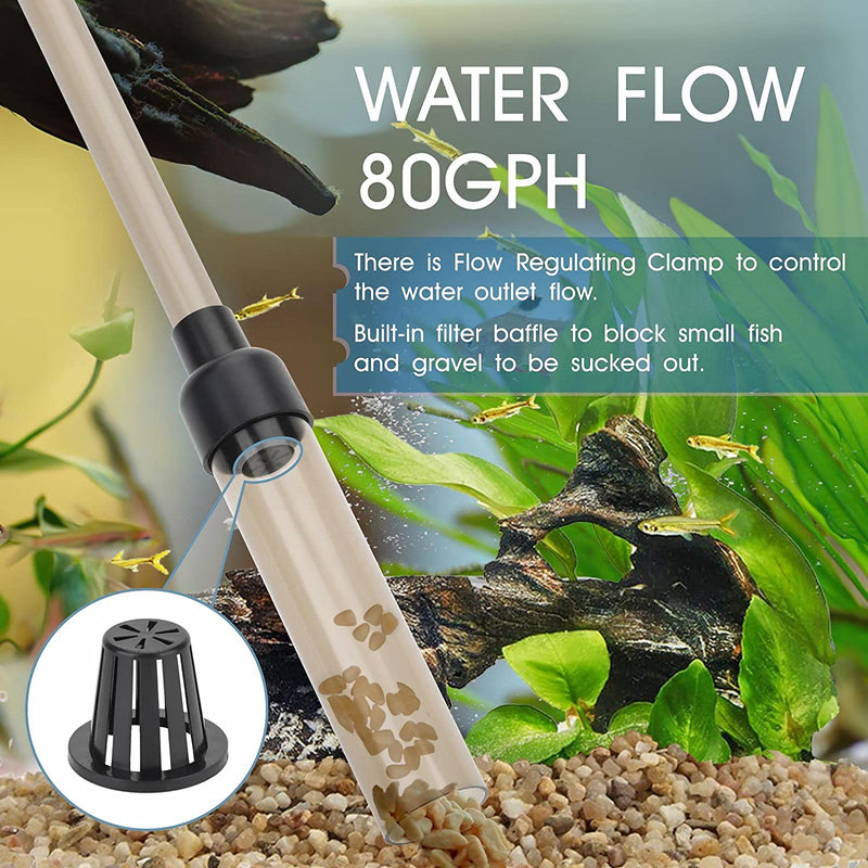 Manual gravel vacuum for aquarium, (L)