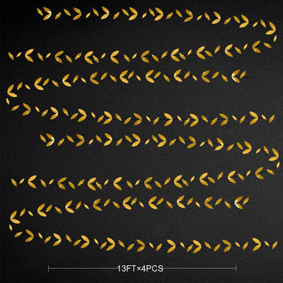 52ft Gold Leaf Garland, Color: Gold