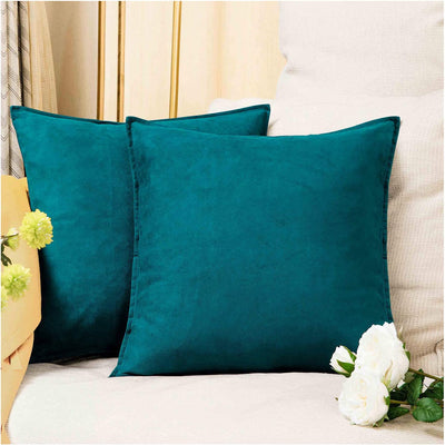 Pillow Shams 18x18, 2-Pack Covers, deep Teal