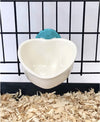 Water and food Dish for  small pets,aqua color