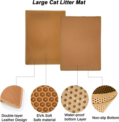 Cat Litter Mat-Super Size Brown