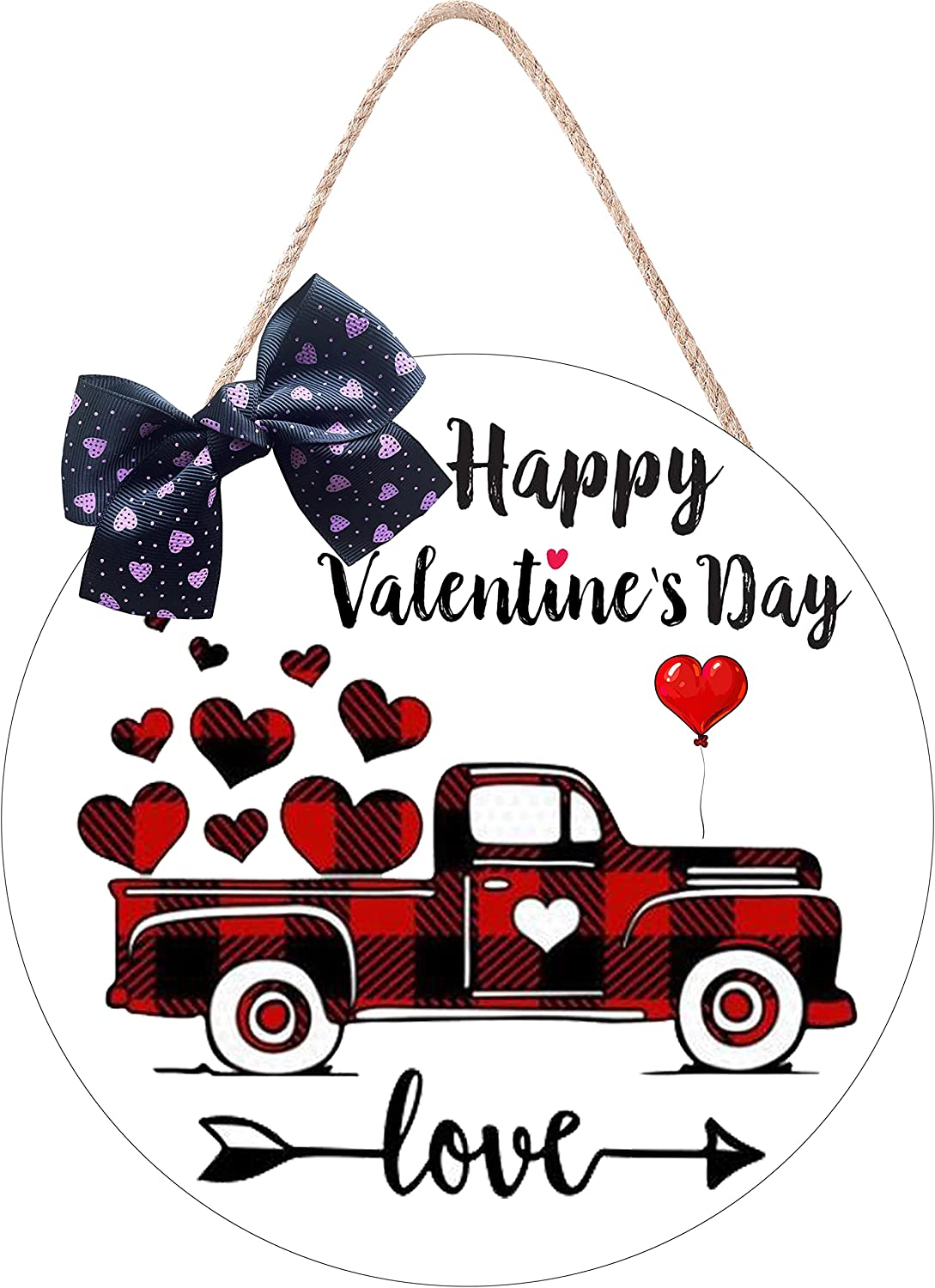 Wooden door sign for truck valentine's day