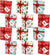 12-Piece Red Bow Christmas Gift Card Holder