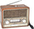 Portable retro radio with Bluetooth, rechargeable battery