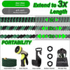 Green Garden Hose 100ft, Water Hose with 10 Function Nozzle,