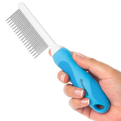 Pet detangling brush, blue