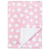 Reversible Soft Blanket, Large (Pink Hearts)