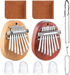 10-piece 8-key mini kalimba kit (wood, oval)