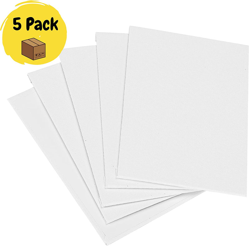 Cotton Canvas Panels, Pack of 5, 5 x 7 inches, 3mm thick