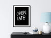 "Open Until Late" Posters Neon Sign, Bedroom Wall Decoration