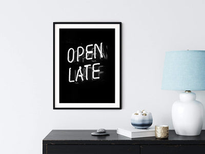 "Open Until Late" Posters Neon Sign, Bedroom Wall Decoration