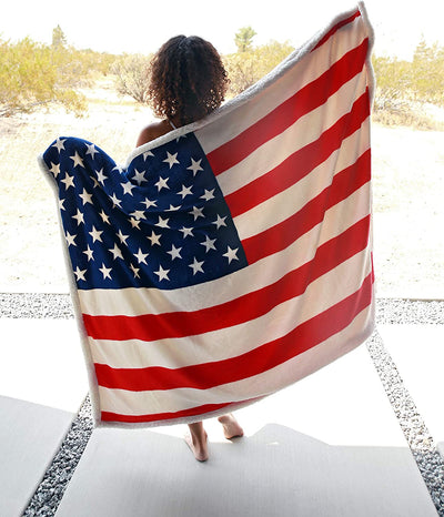 Patriotic US Flag Blanket