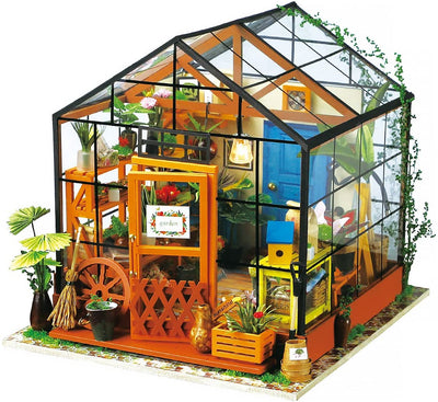 Mini greenhouse, with led lights, with furniture