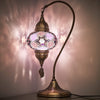 Swan Neck Lamp 19", Lilac color,Moroccan Antique style