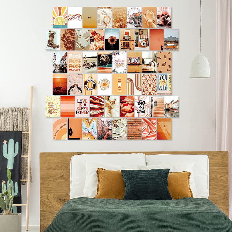 4" x 6" 50 Piece Wall Collage Kit, Color: Boho 50 Set