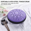 Steel tongue drum- 6 inch 11 tones, lavender purple