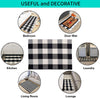 Black and White Checkered Cotton Rug (2x3ft)