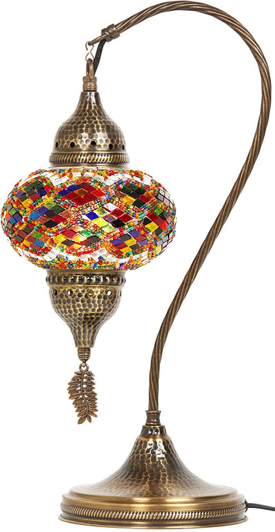 Swan Neck Lamp 19",Anatolian Nights color, Antique style