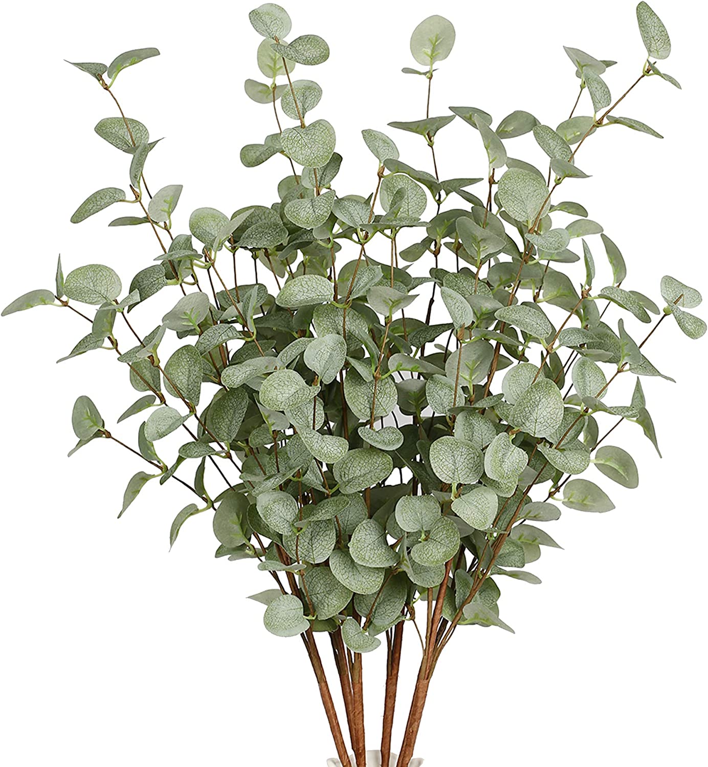 Stems of artificial vegetation, eucalyptus leaf, 6 Pieces