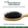 Natural bristle hair brush (oval) 1 Count (Pack of 1)