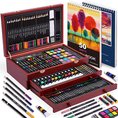 175 Piece Deluxe Art Set, wooden case